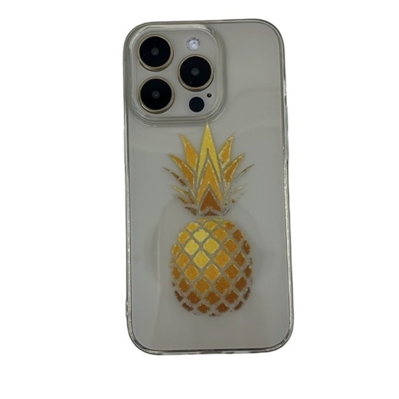 Unleash Juicy Joy: Dress Your iPhone 14 Pro in a Golden Pineapple Clear‎ Case! - Picture 2 of 3
